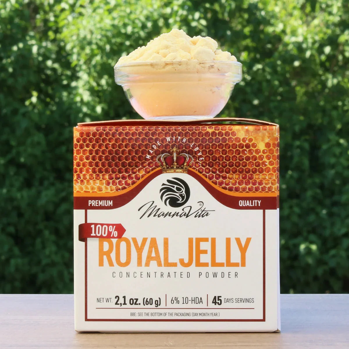 Concentrated Royal Jelly POWDER with 6% 10-HDA content • 60 g - Mannavita