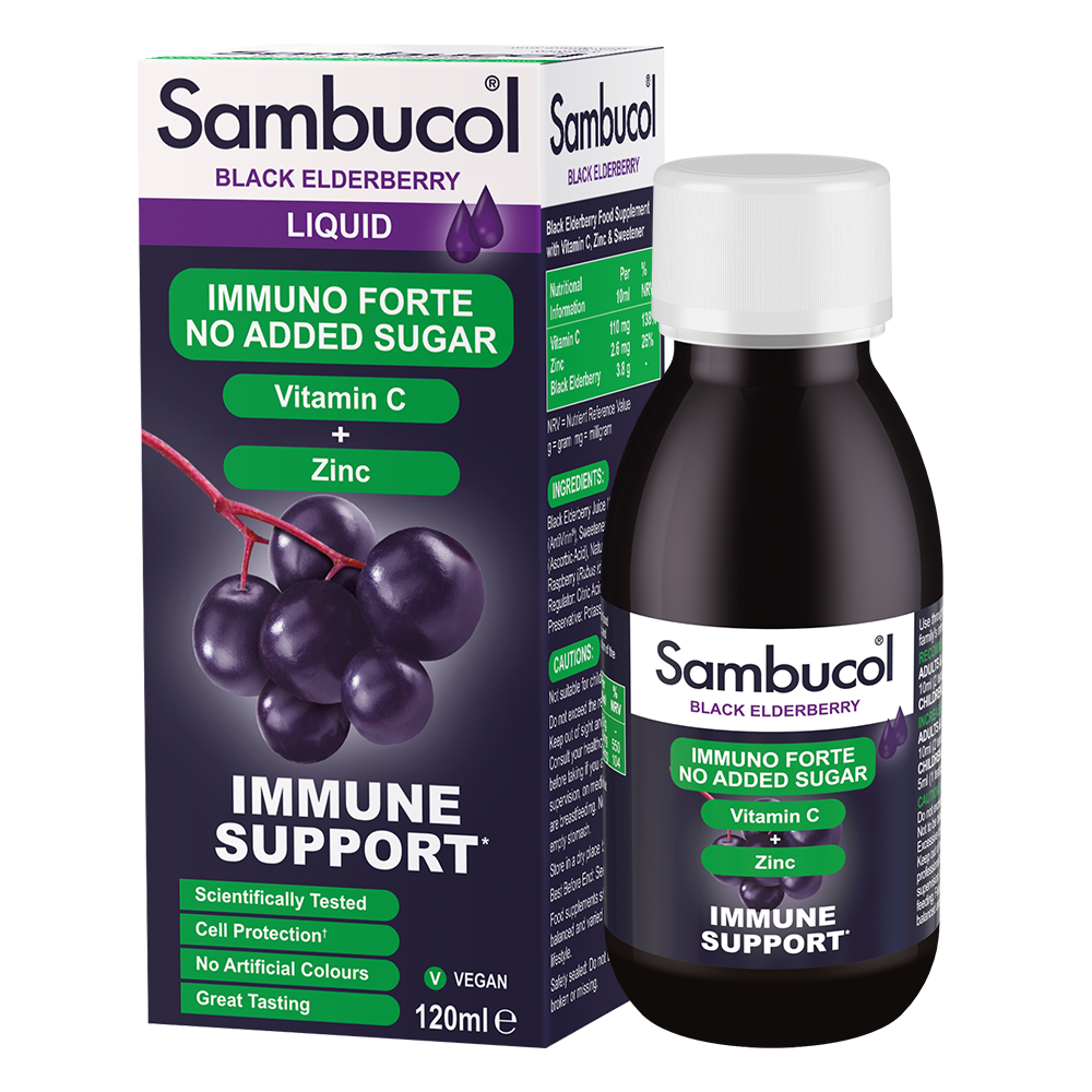 Сироп от черен бъз Sambucol, без захар • 120 ml