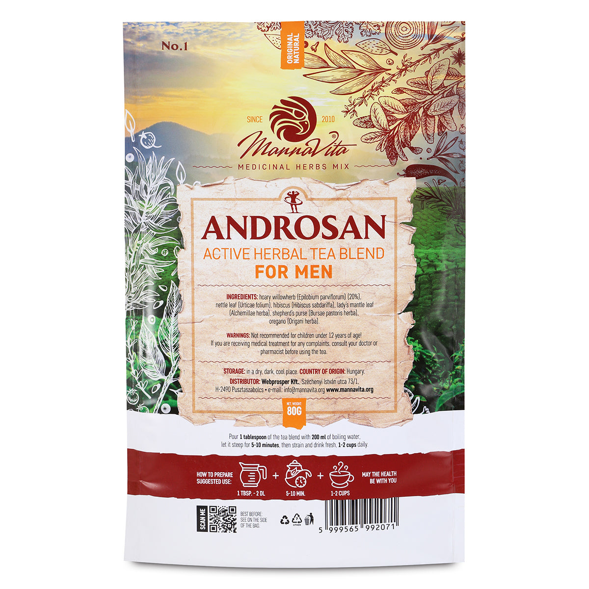 ANDROSAN активна билкова чаена смес за мъже • 80g