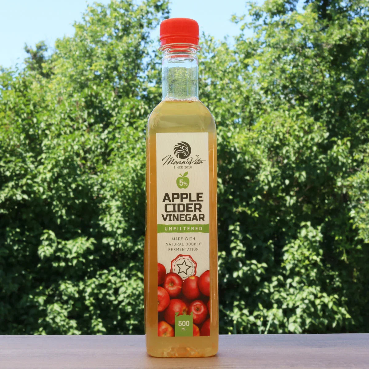 Mannavita unfiltered Apple Cider Vinegar with double Fermentation • 500 ml - Mannavita