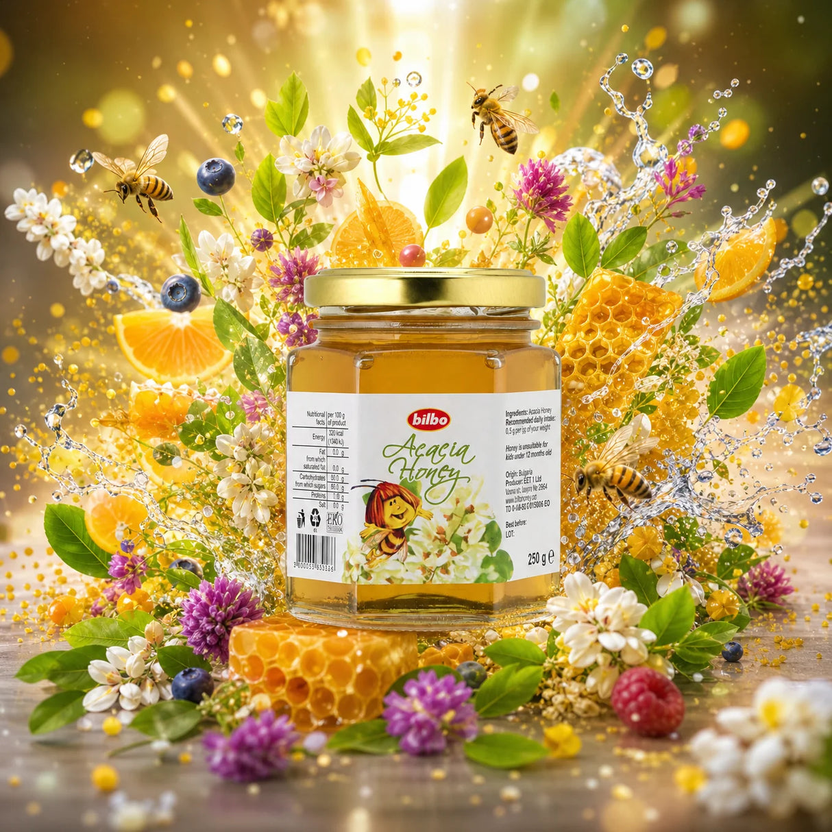 Bilbo суров липов мед • 250 g