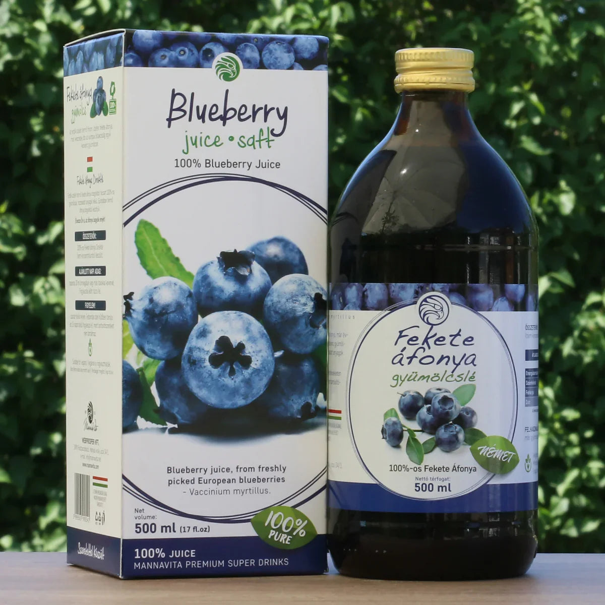 Mannavita Blueberry 100% pure pressed juice • 500 ml - Mannavita