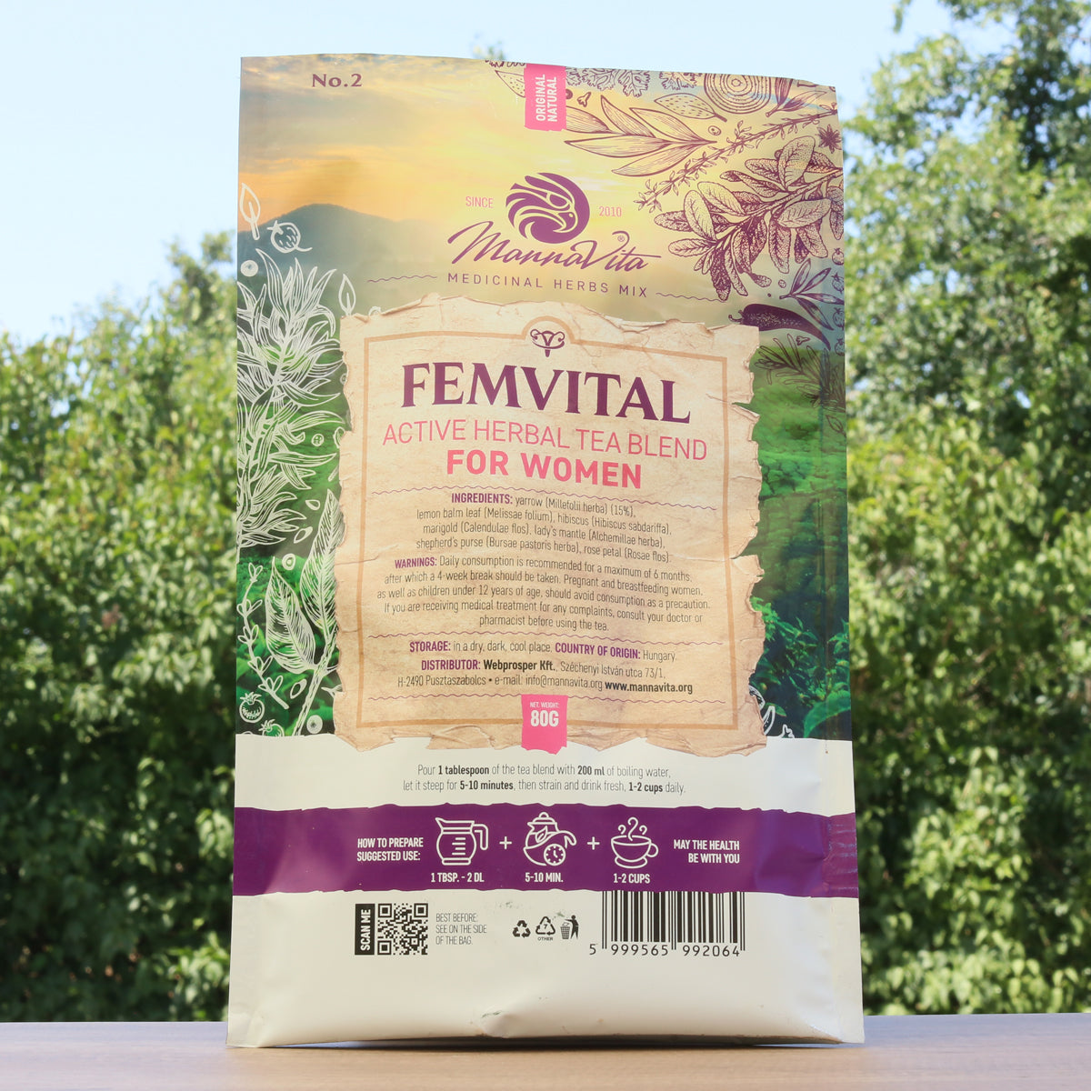 FEMVITAL активна билкова чаена смес за жени • 80g