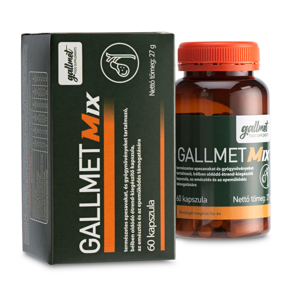 Gallmet Mix капсули с жлъчни киселини и билки • 60 бр.