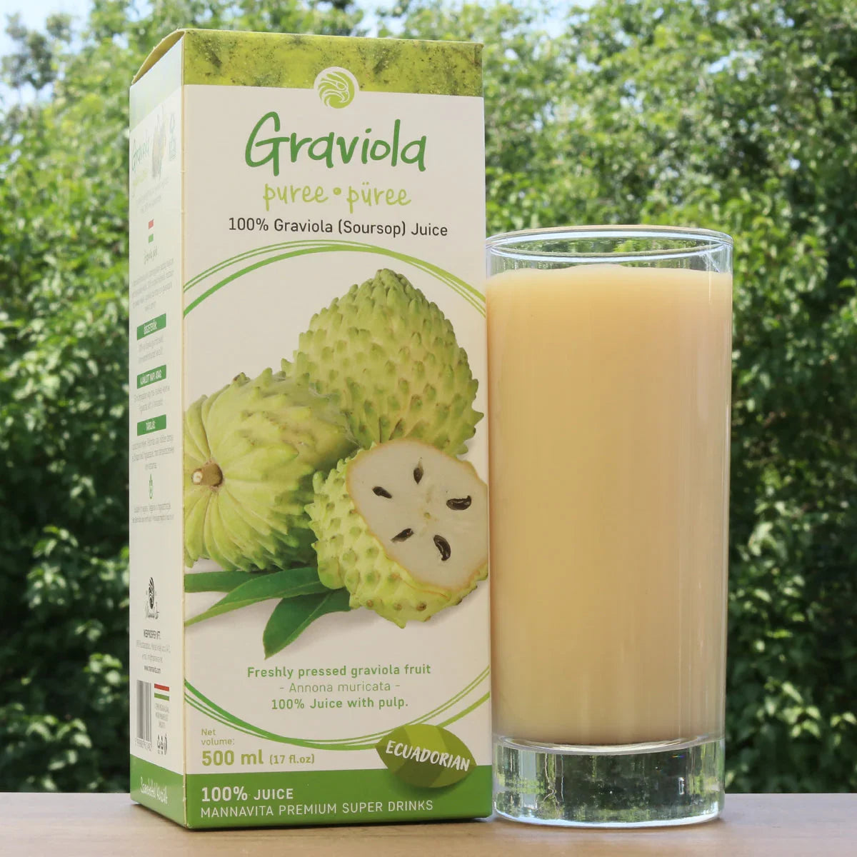 Mannavita Graviola 100% pure pressed purée • 500 ml - Mannavita