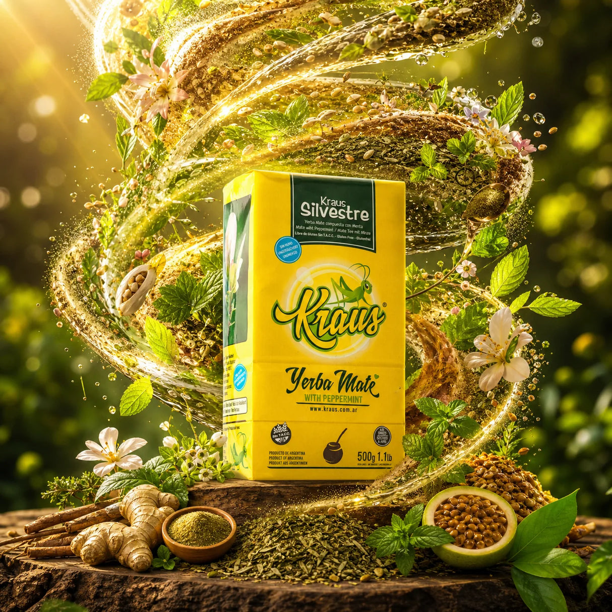 Чай йерба мате Kraus • Elaborada, con palo • 500 g