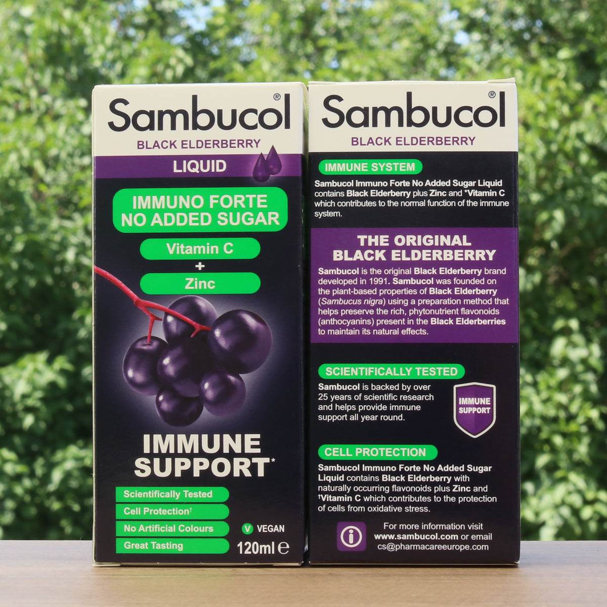 Сироп от черен бъз Sambucol, без захар • 120 ml