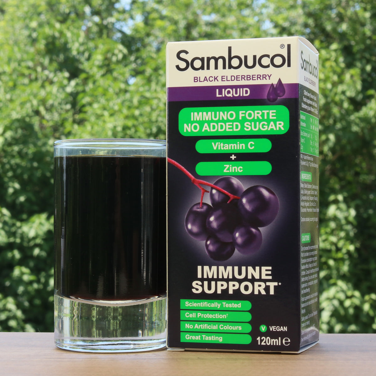 Сироп от черен бъз Sambucol, без захар • 120 ml
