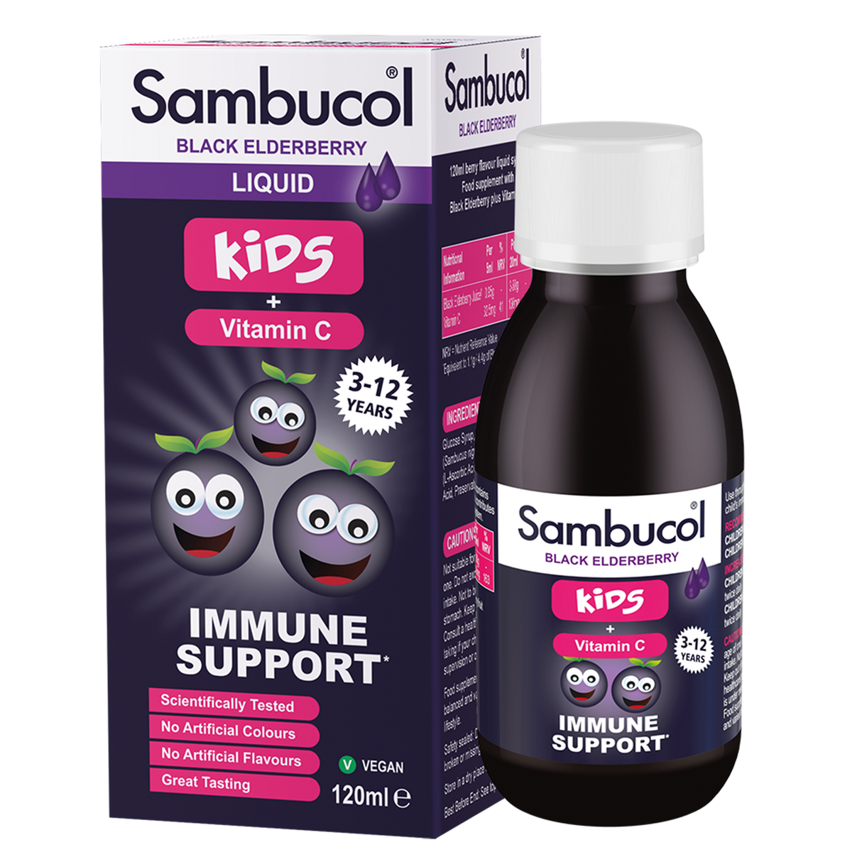 Сироп от черен бъз Sambucol, за деца • 120 ml