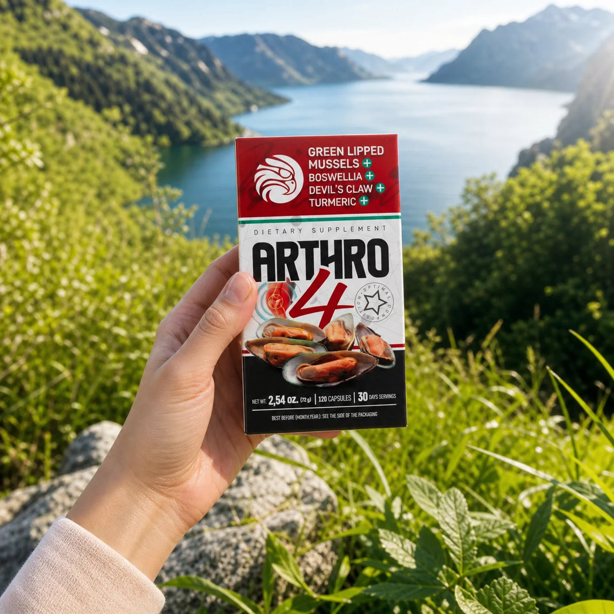 ARTHRO4 • Комплекс за стави и хрущяли • с новозеландска мида • 120 капсули