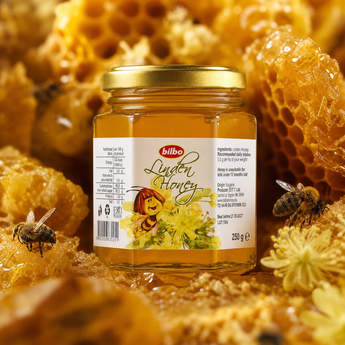 Билбо суров какаов мед • 250 g