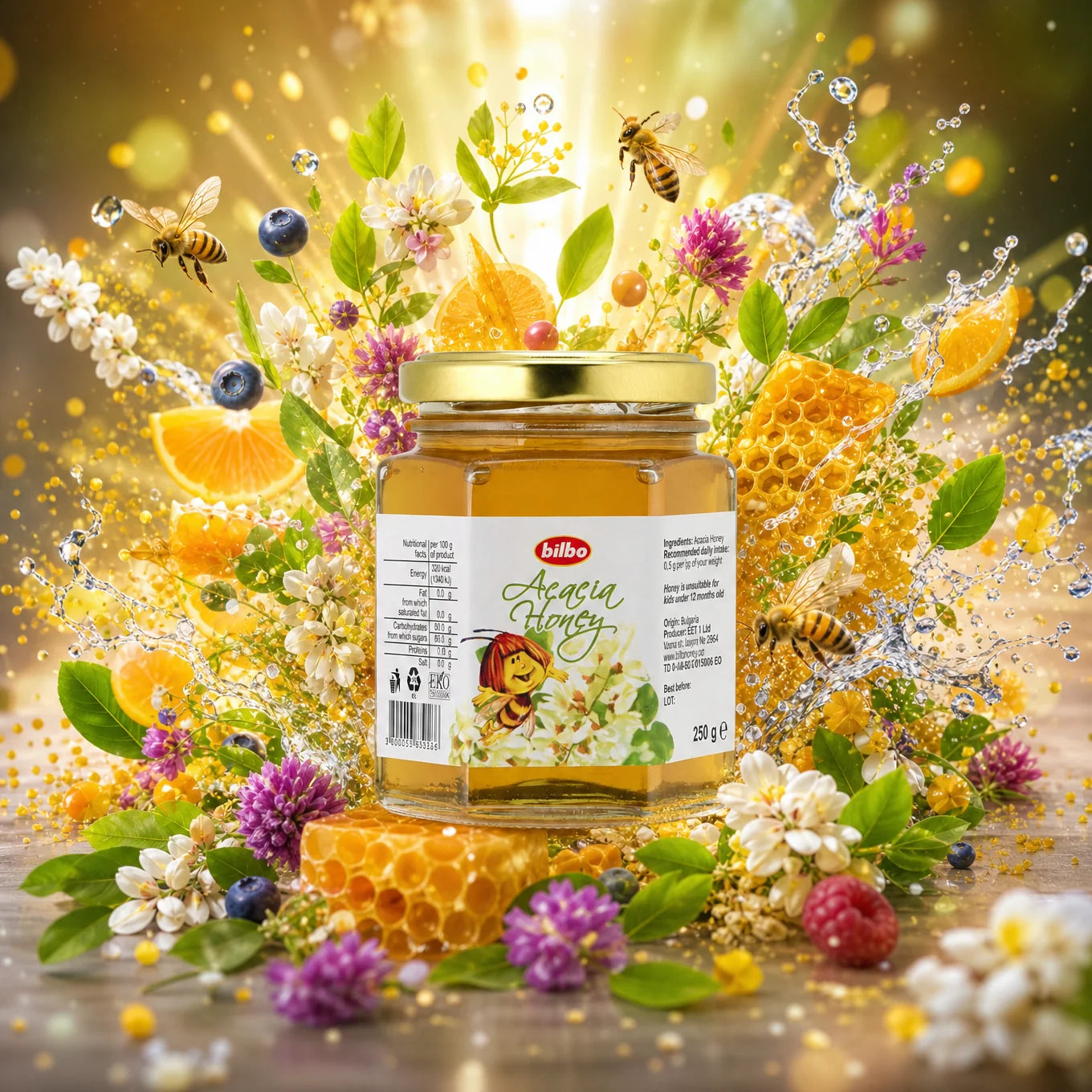 Bilbo суров липов мед • 250 g