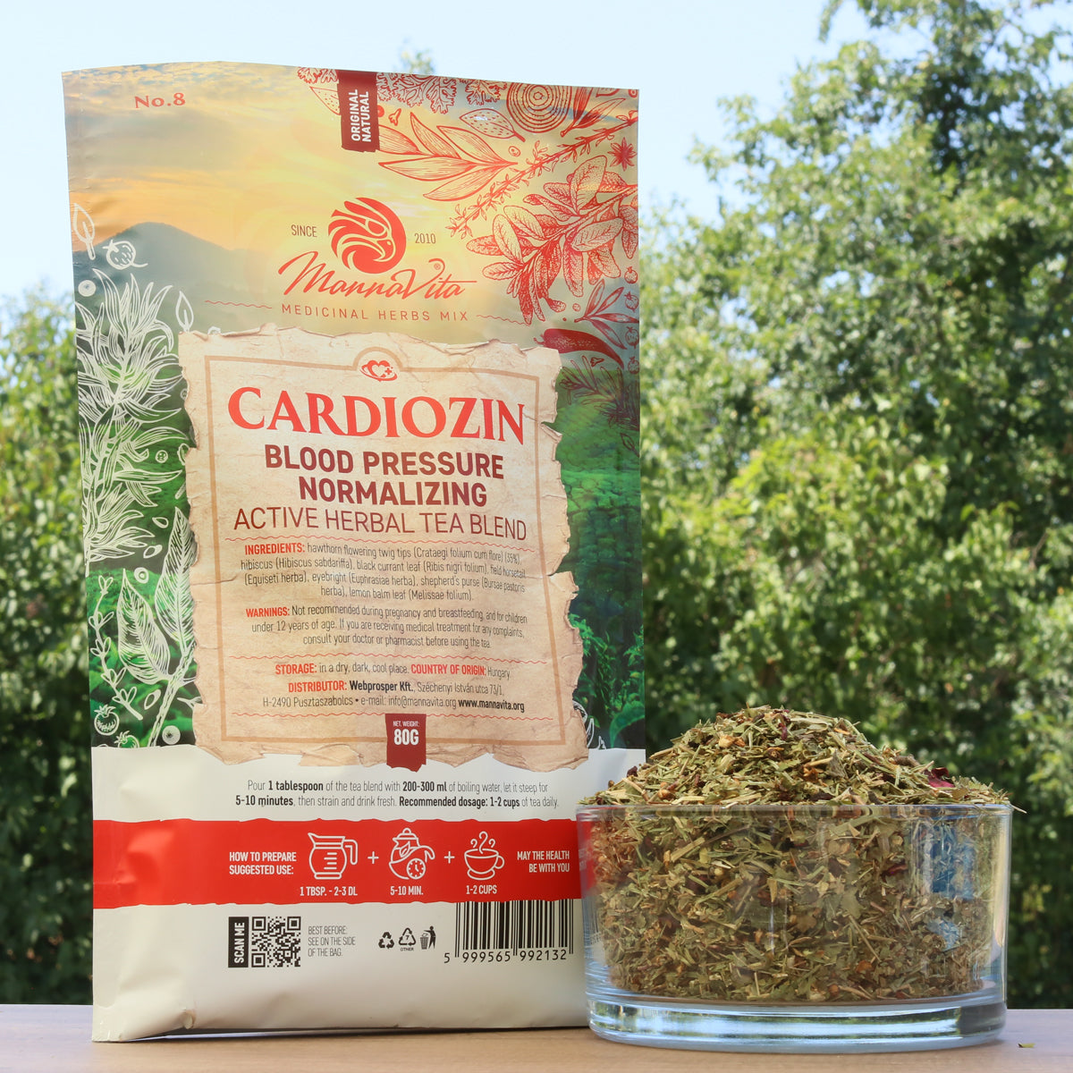 CARDIOZIN активна билкова чаена смес за нормализиране на кръвното налягане • 80g