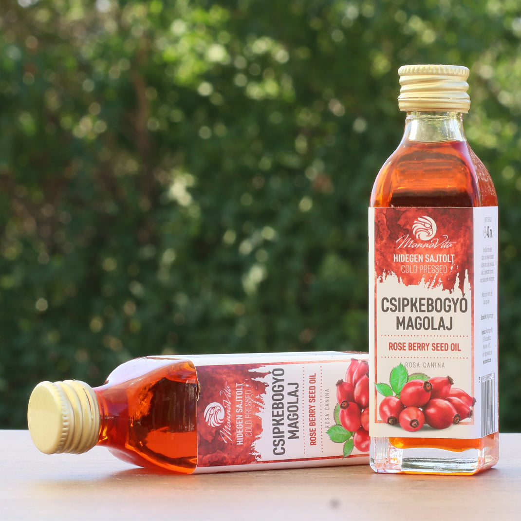 Mannavita унгарско студенопресовано масло от шипкови семена • 40 мл