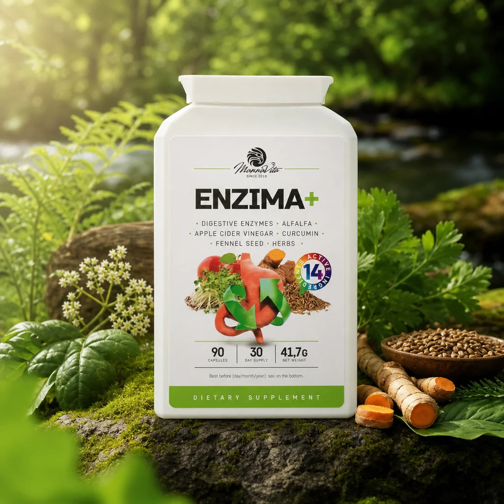 Комплекс храносмилателни ензими ENZIMA+ с Бетаин HCL • 90 капсули