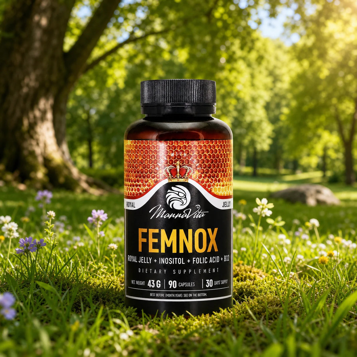 FEMNOX Кралско желе + Инозитол + Фолиева киселина + B12 комплекс • 90 капсули