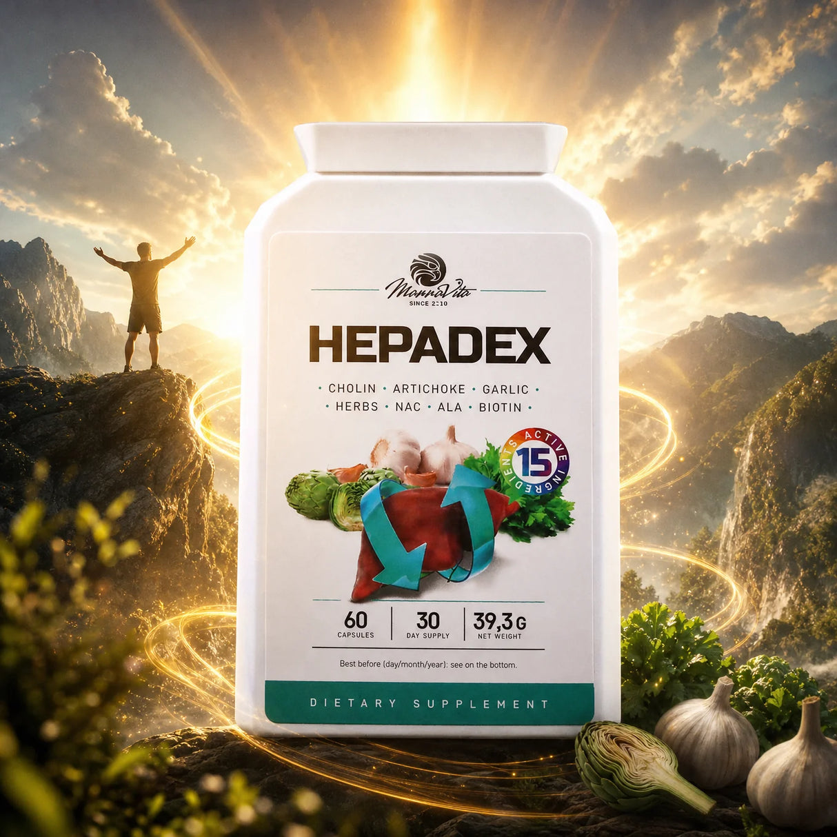 HEPADEX комплекс за регенерация на черния дроб и подобряване на здравето на черния дроб • 60 капсули