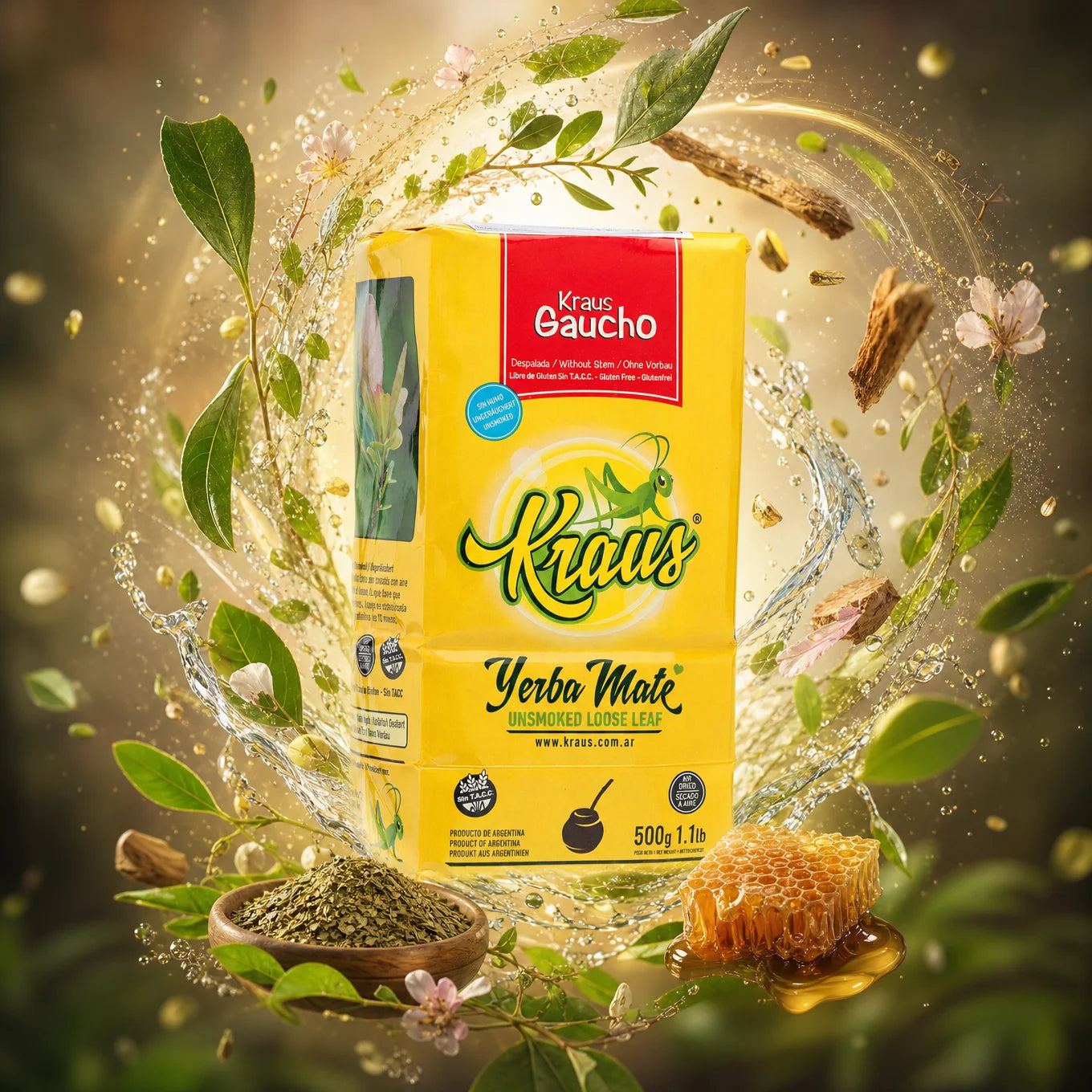 Чай йерба мате Kraus • Elaborada, con palo • 500 g
