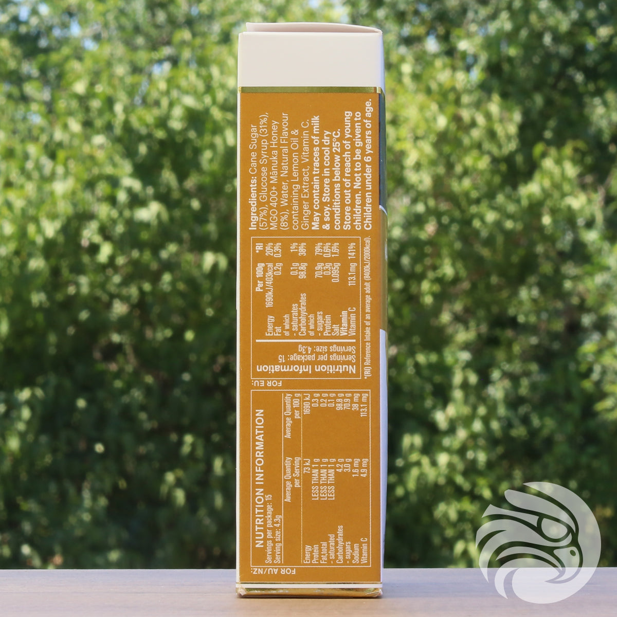 Медени таблетки Манука с натурален джинджифил и лимон • 15 бр.