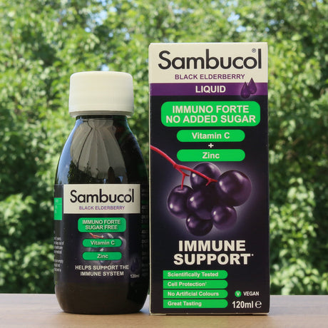 Сироп от черен бъз Sambucol, без захар • 120 ml